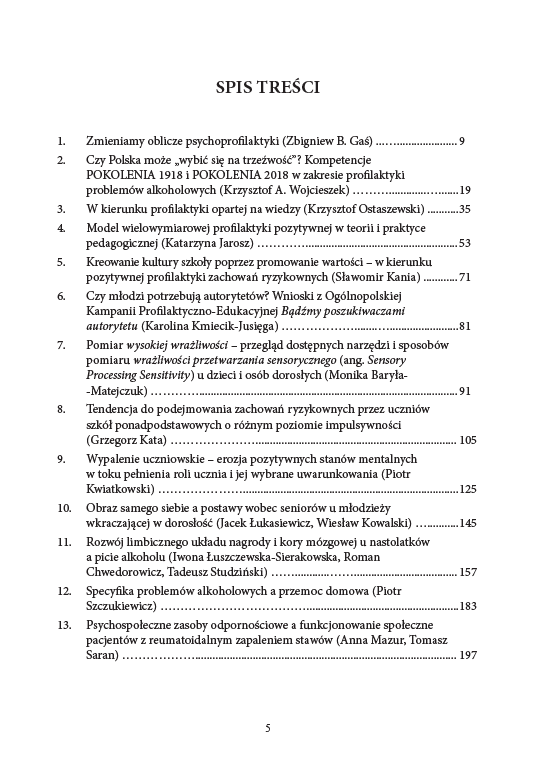 PROFILAKTYKA ZACHOWAŃ RYZYKOWNYCH W TEORII I PRAKTYCE - obrazek 5
