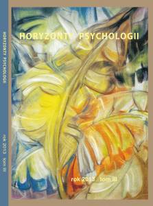 Horyzonty Psychologii 2013 okładka