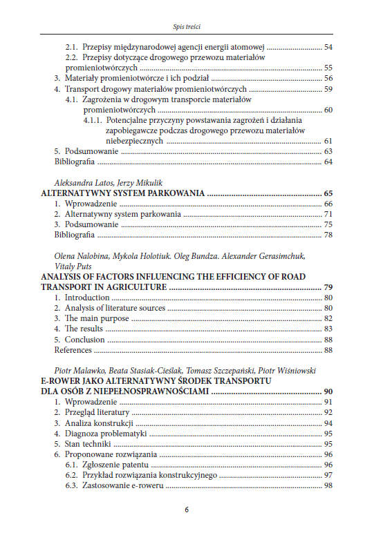 NOWE ROZWIĄZANIA TECHNICZNE, ORGANIZACYJNE I INFORMATYCZNE W TRANSPORCIE (e-book) - obrazek 5