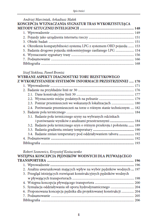 NOWE ROZWIĄZANIA TECHNICZNE, ORGANIZACYJNE I INFORMATYCZNE W TRANSPORCIE (e-book) - obrazek 7