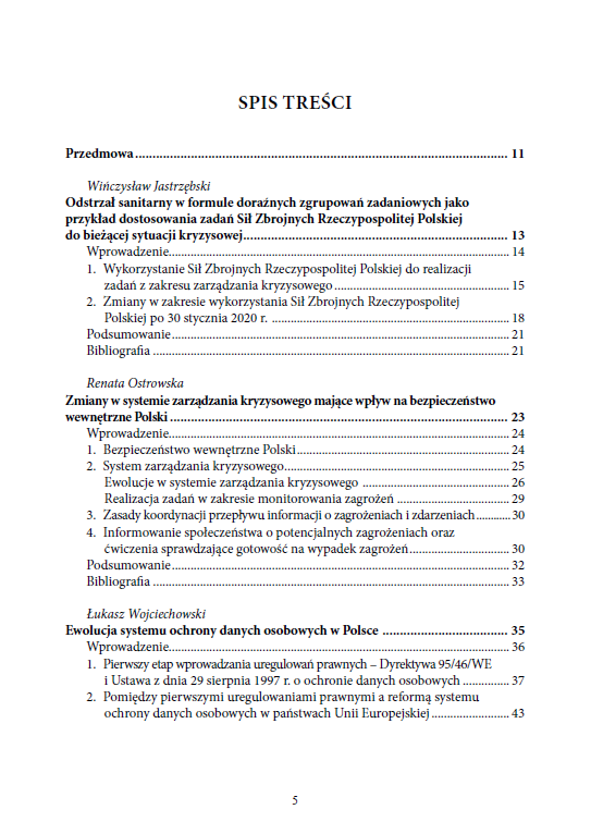 Bezpieczeństwo wewnętrzne na tle zmian w administracji publicznej (e-book) - obrazek 4