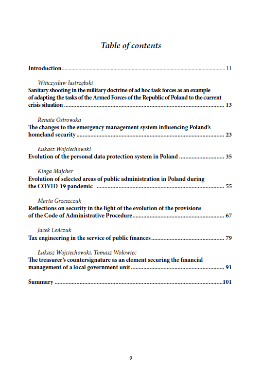 Bezpieczeństwo wewnętrzne na tle zmian w administracji publicznej (e-book) - obrazek 7