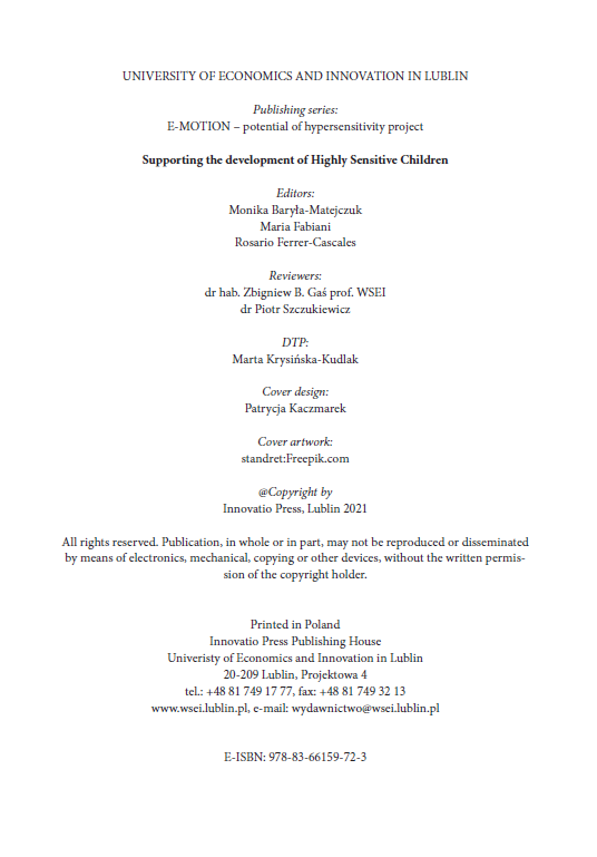 Supporting the development of Highly Sensitive Children ANG (otwarty dostęp) - obrazek 3