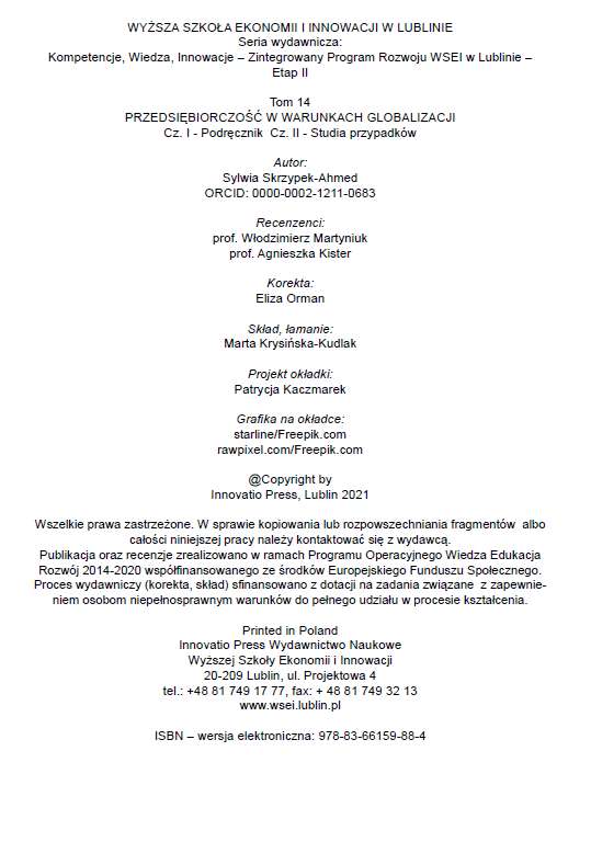 T.14 PRZEDSIĘBIORCZOŚĆ W WARUNKACH GLOBALIZACJI (e-book) - obrazek 3