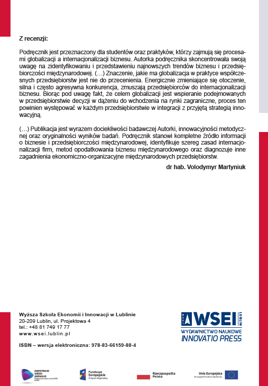 T.14 PRZEDSIĘBIORCZOŚĆ W WARUNKACH GLOBALIZACJI (e-book) - obrazek 9