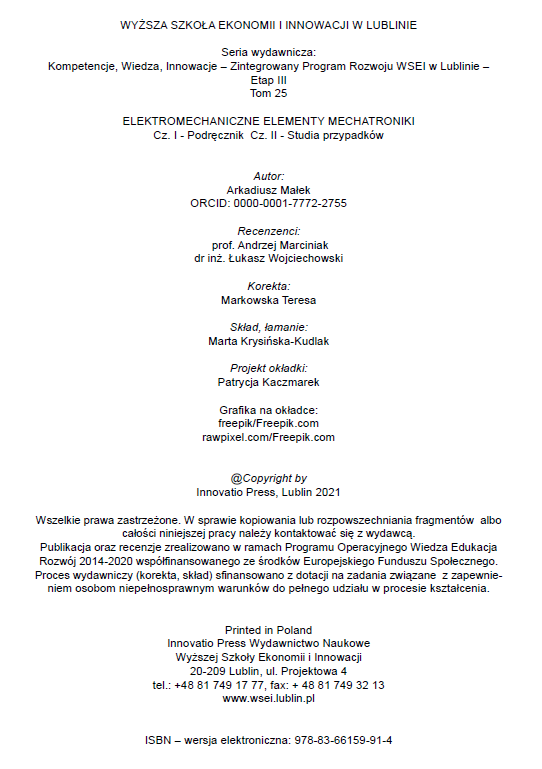 T.17 ELEKTROMECHANICZNE ELEMENTY MECHATRONIKI (e-book) - obrazek 3