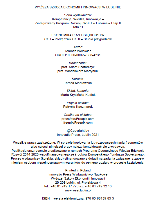 T.11 EKONOMIKA PRZEDSIĘBIORSTW (e-book) - obrazek 3