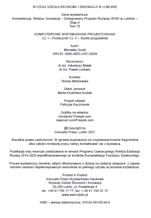 T.10 KOMPUTEROWE WSPOMAGANIE PROJEKTOWANIA (e-book) - obrazek 3