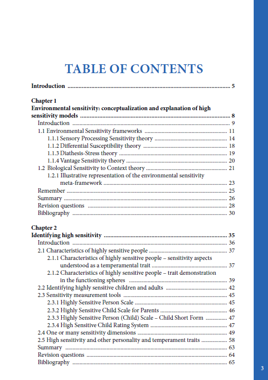 PSYCHOLOGICAL ASPECTS OF HUMAN HIGH SENSITIVITY: CONCEPTS - IDENTIFICATION - SUPPORT (e-book) - obrazek 4