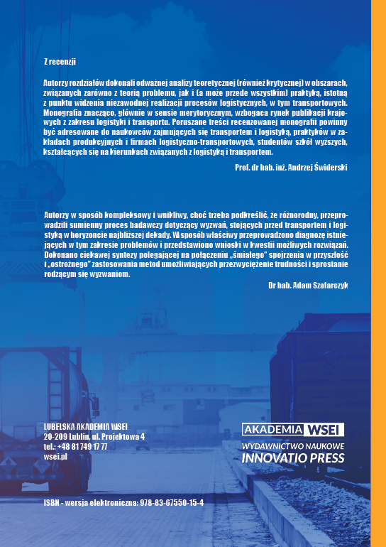 WSPÓŁCZESNE OBLICZA TRANSPORTU I LOGISTYKI (e-book) - obrazek 12