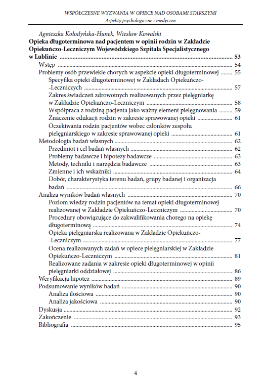 Współczesne wyzwania w opiece nad osobami starszymi. Aspekty psychologiczne i medyczne (e-book) - obrazek 5