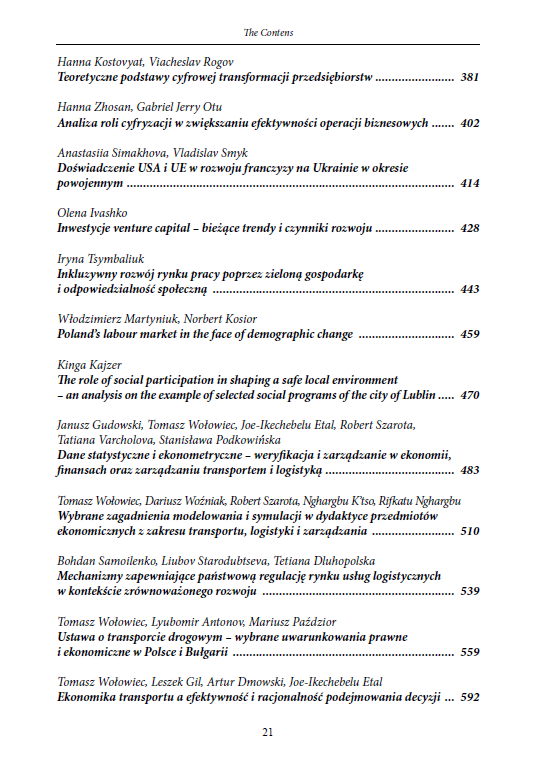 CONTEMPORARY TRENDS AND CHALLENGES OF ENTREPRENEURSHIP, SECURITY AND LOGISTICS - EDUCATION AND R&D AS A POLISH EXPORT COMMODITY (e-book) - obrazek 21