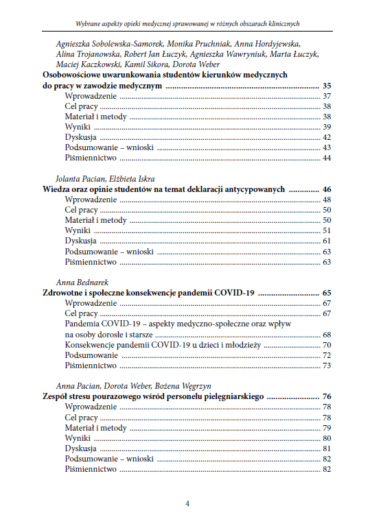 Wybrane aspekty opieki medycznej sprawowanej w różnych obszarach klinicznych (e-book) - obrazek 5