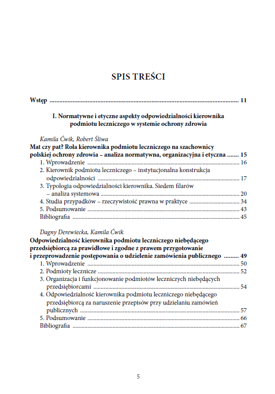 OCHRONA ZDROWIA W TRYBACH SYSTEMU. Gra interesów, wartości i odpowiedzialności na styku prawa, ekonomii i organizacji (e-book) - obrazek 5