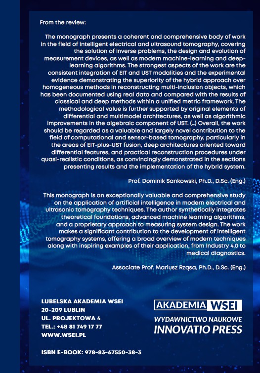 Artificial Intelligence in Electrical Tomography and Ultrasound Technologies Algorithms, Measurement Systems and Applications (e-book) - obrazek 8